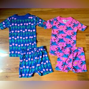 Hanna Andersson long John shorty pajama bundle! 4T